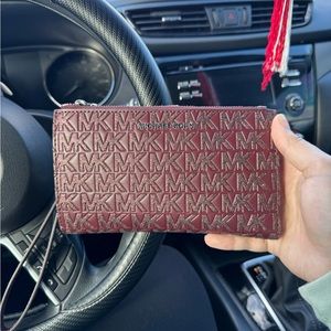 MK merlot wallet